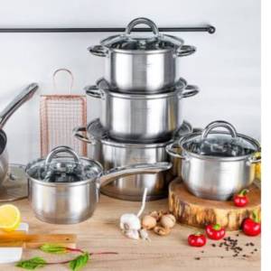12pcs Edenburg stainless steel Cookware set